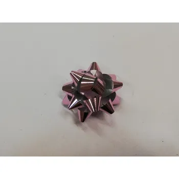 Stuha Dekorační stuha, rozetka velká 5 cm - lila metal