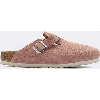 Pánské pantofle Birkenstock Boston BS Suede Leather Pink Clay 42