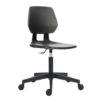 Meva Plastová židle s kolečky ALLOY – černá