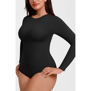 Body Tvarující body s dlouhým rukávem a klasickým kalhotkovým střihem, ČERNÉ velikost ostatní: XL/XXL