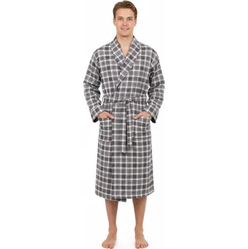 Dámské noční prádlo LUIZ Pánský flanelový župan G4 Velikost: XXL