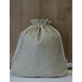 Sáček na potraviny Wrap Up Wrapáček K na kulatý chléb Barevný: Režná s bílými puntíky