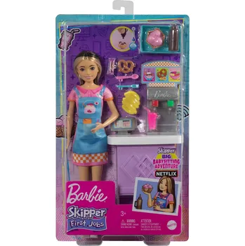 Panenka Barbie Skipper První práce Bar s občerstvením HKD79