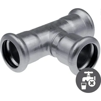 Instalatérský materiál KAN-therm Inox 304 T-kus nerezový lisovací pro topení 35 mm, profil "M", 1609257130