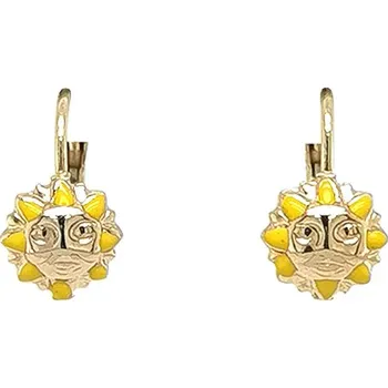 Náušnice Zlaté Náušnice s Motivem Slunce