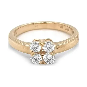 Prsten Zlatý Prsten s Diamanty 2011548