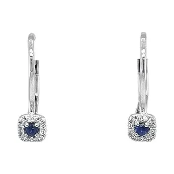 Náušnice Zlaté náušnice se safíry a diamanty 2020550