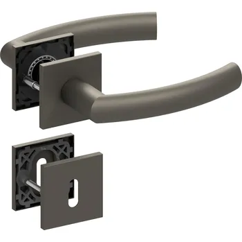 Dveřní kování Qolibri dveřní kování SU 1003 RHR na tenké rozetě (titan satén) Provedení: Klika / klika bez rozet