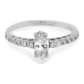 Prsten Zlatý Zásnubní Prsten se Zirkony 7131150