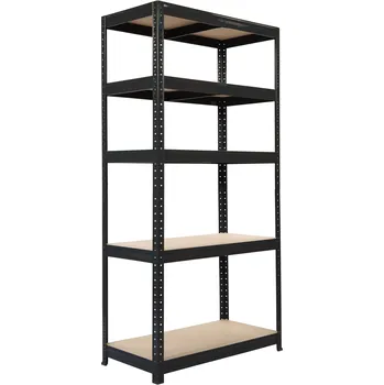 regál Policový regál Trestles RH 1800x1400x600, nosnost 1500 kg, 5 polic, černý RH6014-5-9005