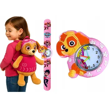 Dětský batoh Dětský batoh Batoh Tlapková patrola pro holčičku + hodinky