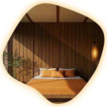 Zrcadlo Zrcadlo LED Nepravidelné Boho Dekorativní do Obývacího Pokoje i Koupelny Prémiový Design