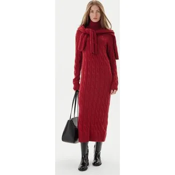 Dámské šaty Tommy Hilfiger Úpletové šaty WW0WW46429 Červená Slim Fit XXL