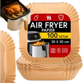 Pečicí papír ORGANIZÉR PAPÍR DO FRITÉZY NA PEČENÍ PRO HORKOVZDUŠNOU FRITÉZU FORMA 100 KS