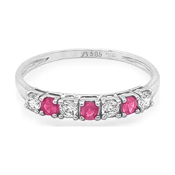 Prsten Zlatý Prsten s Barevnými Kameny 7131408