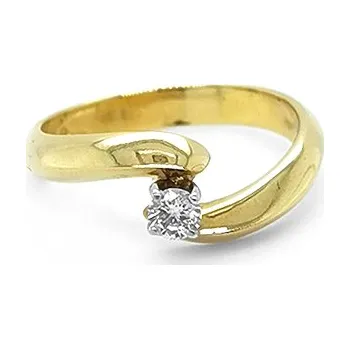 Prsten Zlatý Zásnubní Prsten s Diamantem 2011280