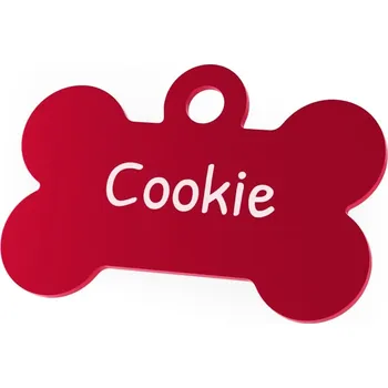 psí známka Identifikační známka pro kočky EazyPet s gravírováním červená