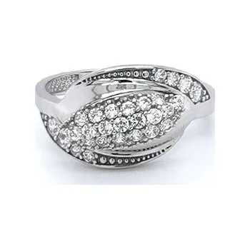 Prsten Prsten se Zirkony z Bílého Zlata 7130234