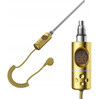 Topná tyč Elektrická topná tyč 300W zlatá G1/2 s termostatem LED IP44 Comfort