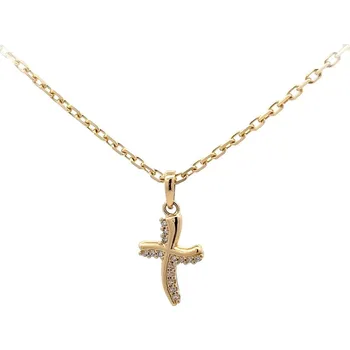 Přívěsek Zlatý Přívěsek Kříž se Zirkony 7151848