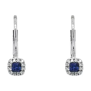 Náušnice Zlaté náušnice se safíry a diamanty 2020555