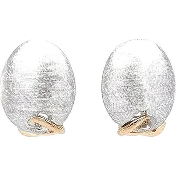 Náušnice Luxusní Náušnice z Kombinace Bílého a Žlutého Zlata