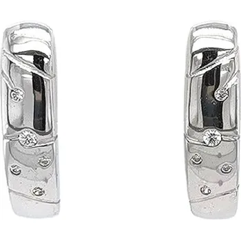 Náušnice Náušnice z Bílého Zlata se Zirkony pro Okouzlující Lesk 7121163