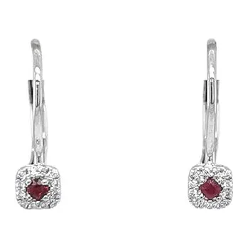 Náušnice Ruínové náušnice s diamanty z bílého zlata 2020585