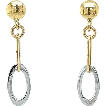 Náušnice Elegantní visací náušnice z kombinovaného zlata 7120965