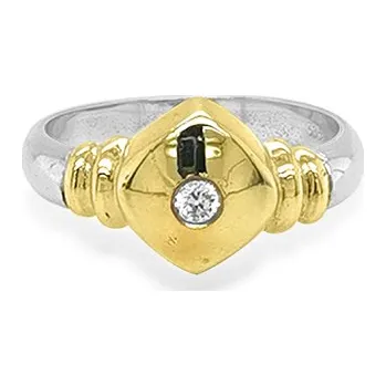 Prsten Zlatý Prsten se Zirkonem z Kombinovaného Zlata 7130053