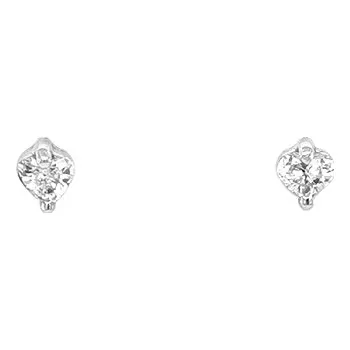 Náušnice Zlaté Náušnice ve Tvaru Srdce s Diamanty 2020313