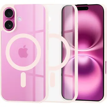 Pouzdro na mobilní telefon Kryt iPhone 16 Plus, Techsuit - MagSafe Pro, růžový