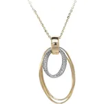 Zlatý Náhrdelník se Zirkony z Kombinovaného Zlata 7151549