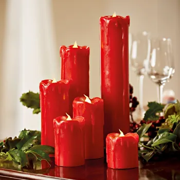 Svíčka 6 LED svíček Průměr 5 cm, výška 5/7/10/12,5/18/23 cm