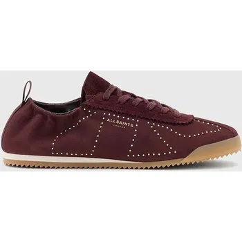 Pánské tenisky Kožené tenisky AllSaints Kenny Stud Runner W056FD burgundské 83X, EUR 40