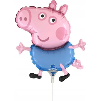 Balónek Fóliový balónek na tyčce Prasátko George 37 cm Peppa