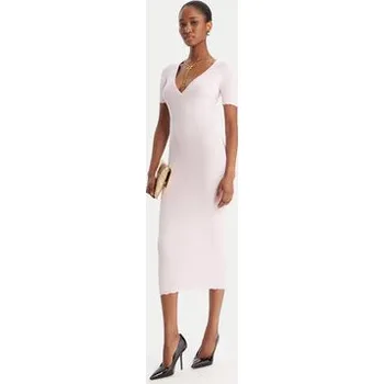 Dámské šaty Elisabetta Franchi Úpletové šaty AM-53S-51E2 Růžová Slim Fit 40