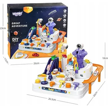 autodráha INTERAKTIVNÍ DRÁHA S PŘEKÁŽKAMI PRO AUTA DOBRODRUŽSTVÍ ASTRONAUTA AUTÍČKA DRÁHA WOOPIE