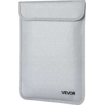 VEVOR Šedá ohnivzdorná taška na dokumenty se zámkem pro důležité dokumenty