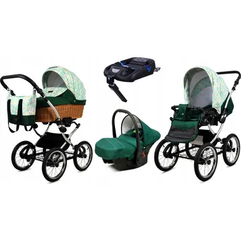 Kočárek Kočárek 4v1 BabyLux Classic Exclusive Green Daisy