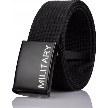 Opasek Vojenský Pásek s kovovou sponou MILITARY Černý GRACIO