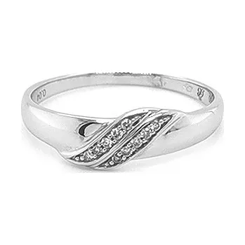 Prsten Zlatý Prsten s Diamanty 2010251