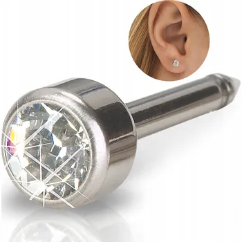 Náušnice BLOMDAHL náušnice NT Bezel 4mm Crystal 12-1201-01