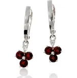 Zlatnictví Helios Zlaté náušnice s Diamanty a Granáty