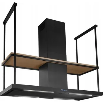 Digestoř Ostrůvkový odsavač par Centropolis Elite Wood černý 150 cm