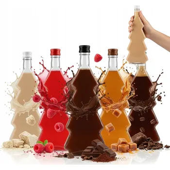 Obraz Vánoční láhev 500 ml Průhledná 23.8 cm 9 cm Vánoční stromeček