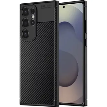Pouzdro na mobilní telefon Kryt Samsung Galaxy S22 Ultra, Techsuit CarbonFiber černý