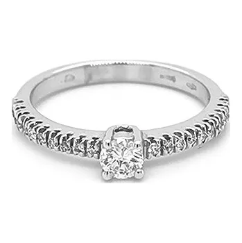 Prsten Zlatý Zásnubní Prsten s Diamanty 2010751