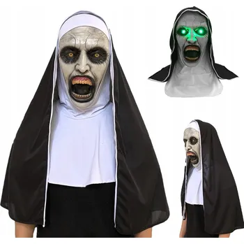 Karnevalová maska Maska na obličej – MASKA JEPTIŠKA, latexová jeptiška, černá