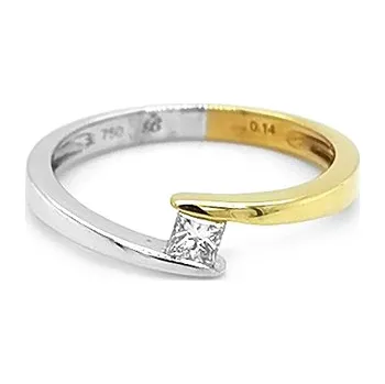 Prsten Zlatý Zásnubní Prsten s Diamantem 2011078